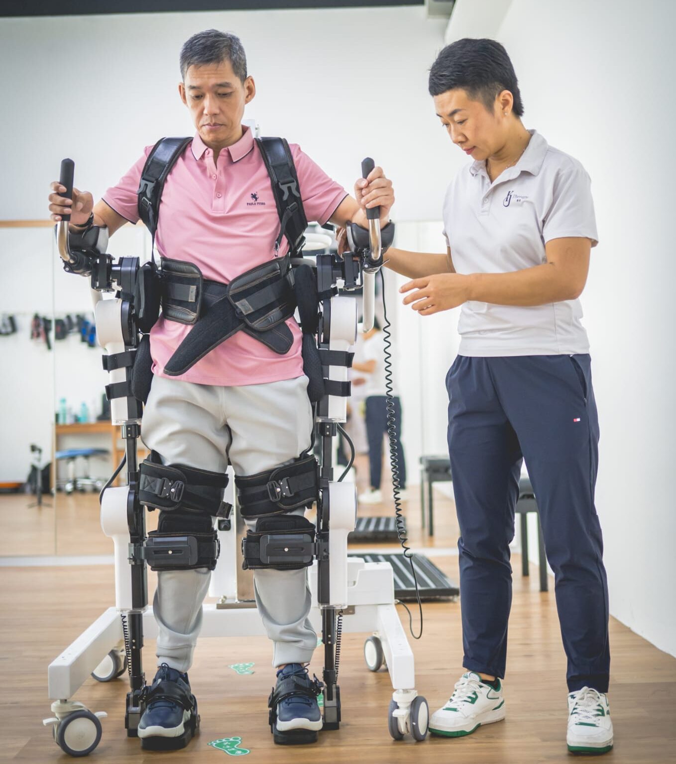 physiotherapists assisting with neurological rehabilitation