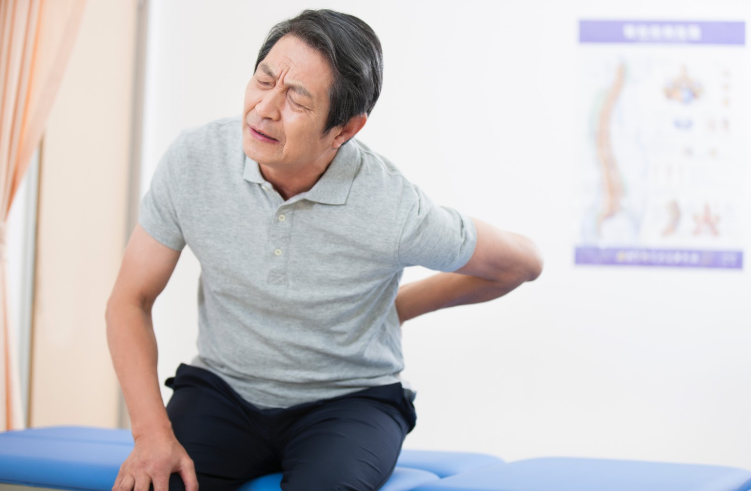 person suffering spinal injury